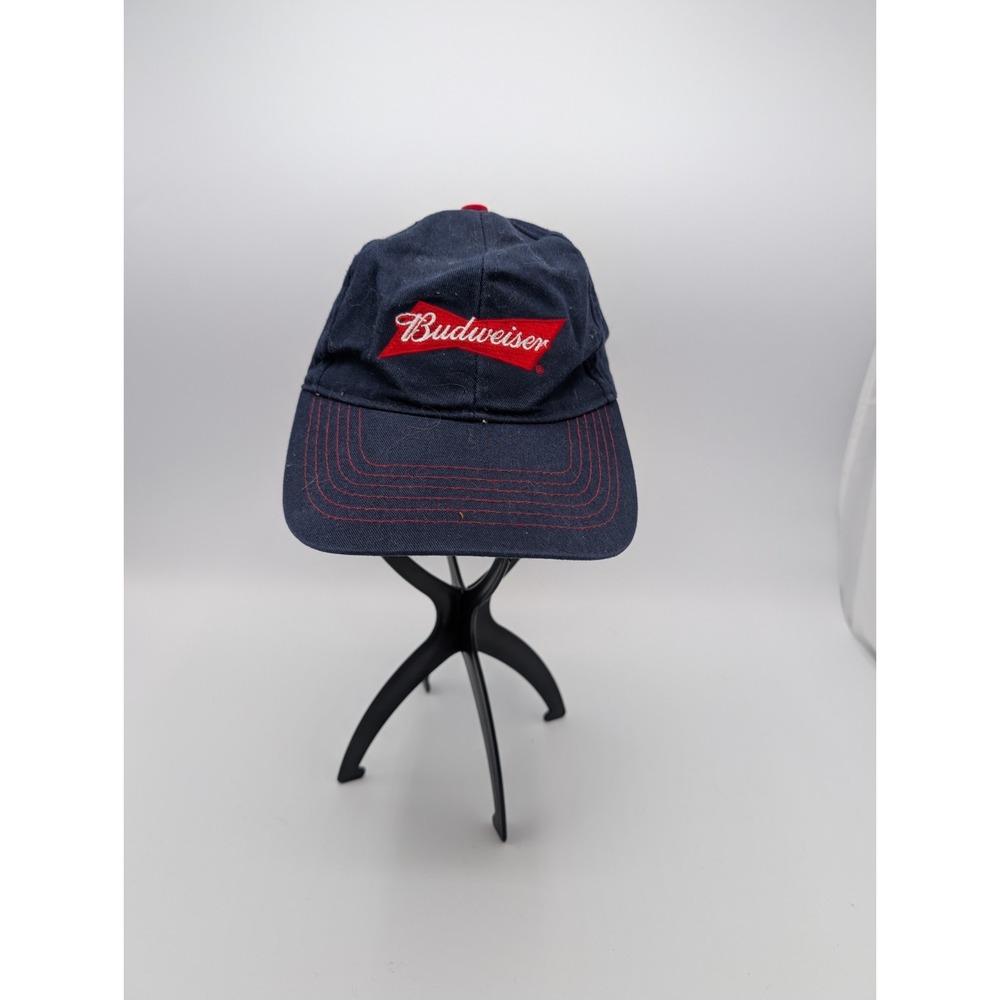Vintage Y2K Budweiser King of Beers Strap Back Hat Ball Cap Dad Adjustable